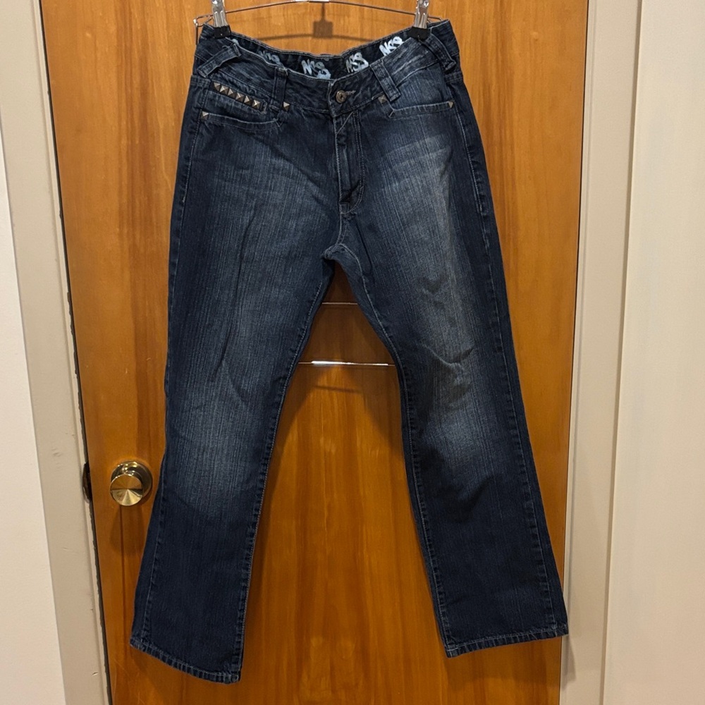 Women's Straight Leg Jeans in Dark Blue